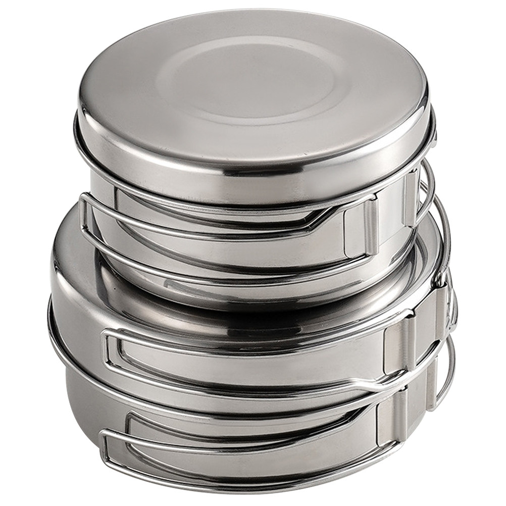 Camping Cooking Pots And Pans - 1 zestaw naczyni kuchennych ze stali