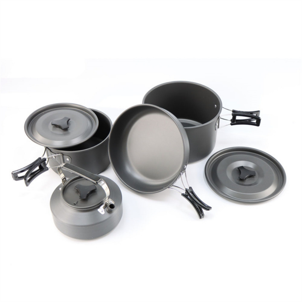 Nesting Camping Cooking Set - Lekki aluminiowy zestaw do gotowania na