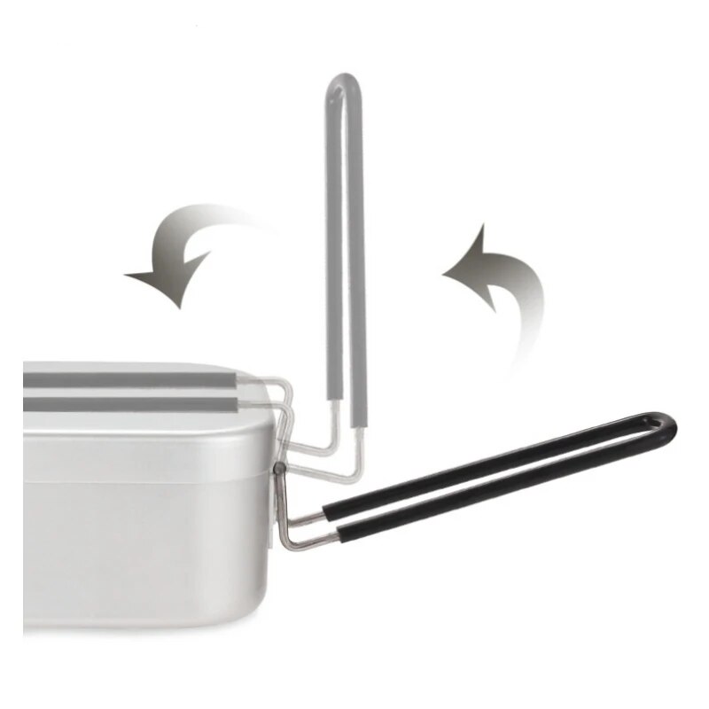 Camping Cooking Dishes - Pojemniki aluminiowe na lunch 800/1400 ml,