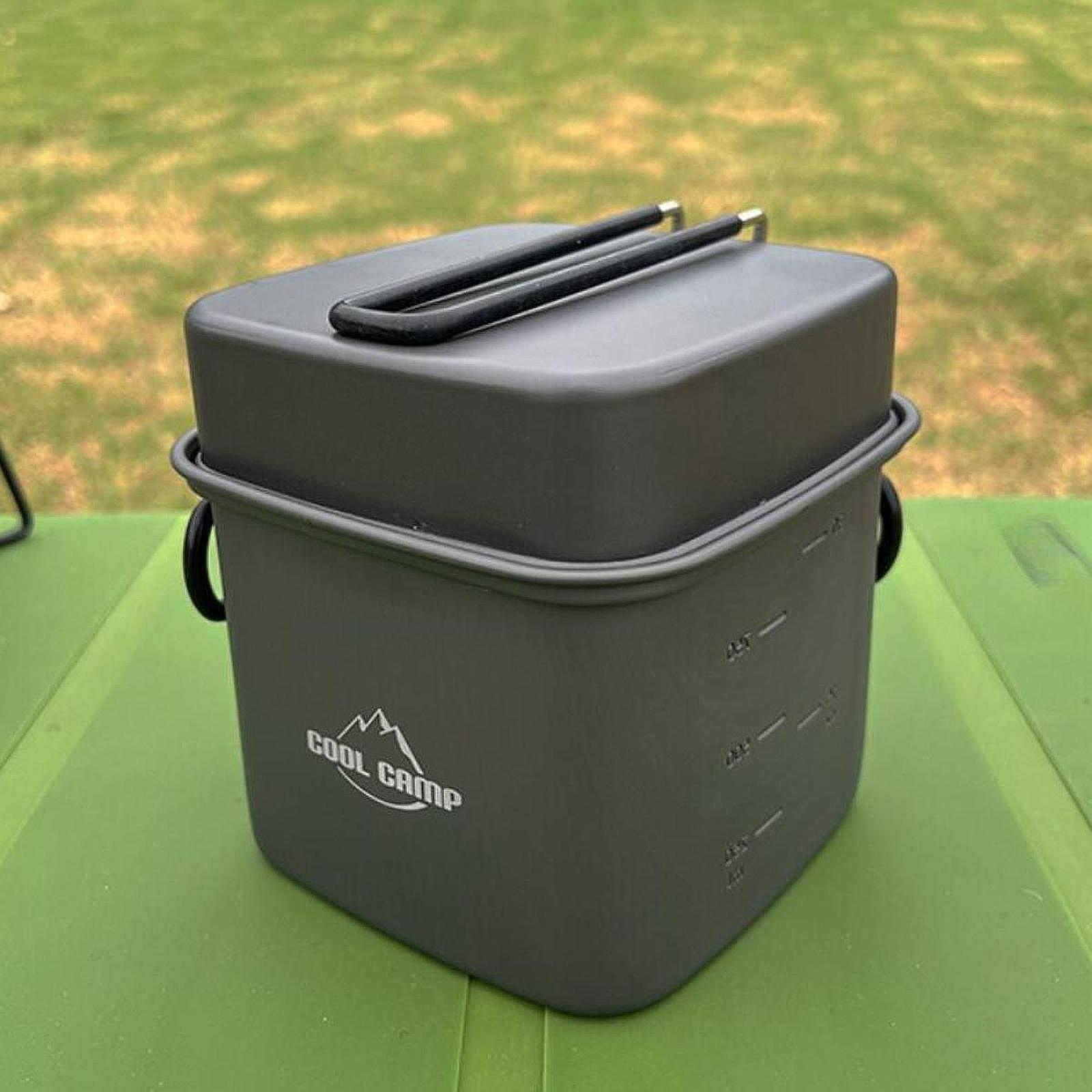 Camping Cooking Pots And Pans - Zestaw naczyń kempingowych Patelnia Podróżna Lekka