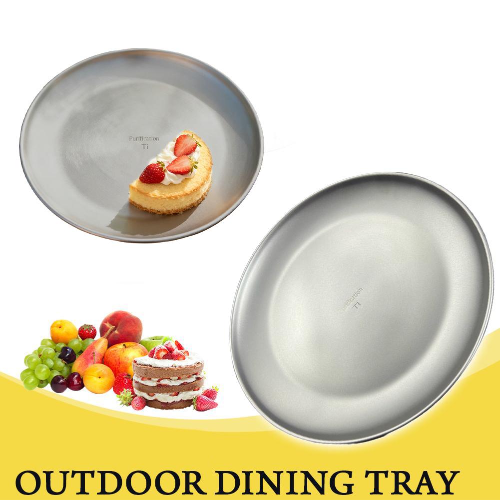 Camping Cooking Dishes - Talerz kempingowy z czystego tytanu, ultralekki,