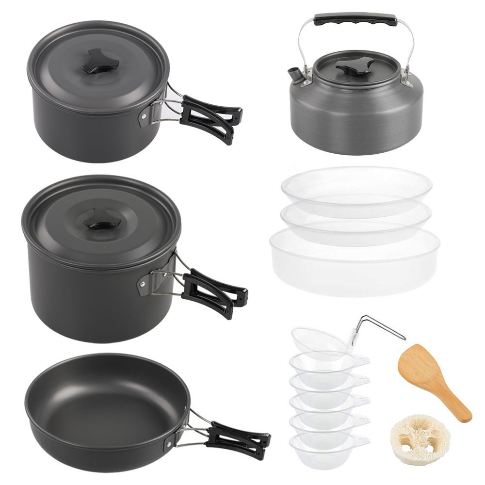 Nesting Camping Cooking Set - Duży zestaw do gotowania na zewnątrz,