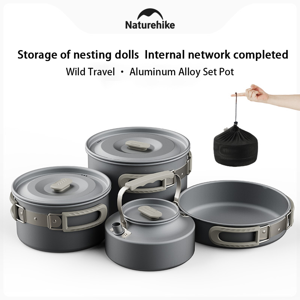 Camping Cooking Pots And Pans - Naturehike zestaw garnków outdoorowych, sprzęt do