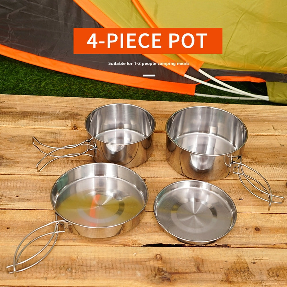 4-częściowy zestaw do gotowani – Nesting Camping Cooking Set recenzja i cena