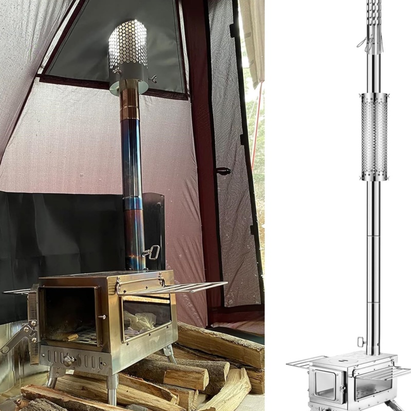 Rura kominkowa ze stali nierdz – Camping Cooking Wood Stove recenzja i cena