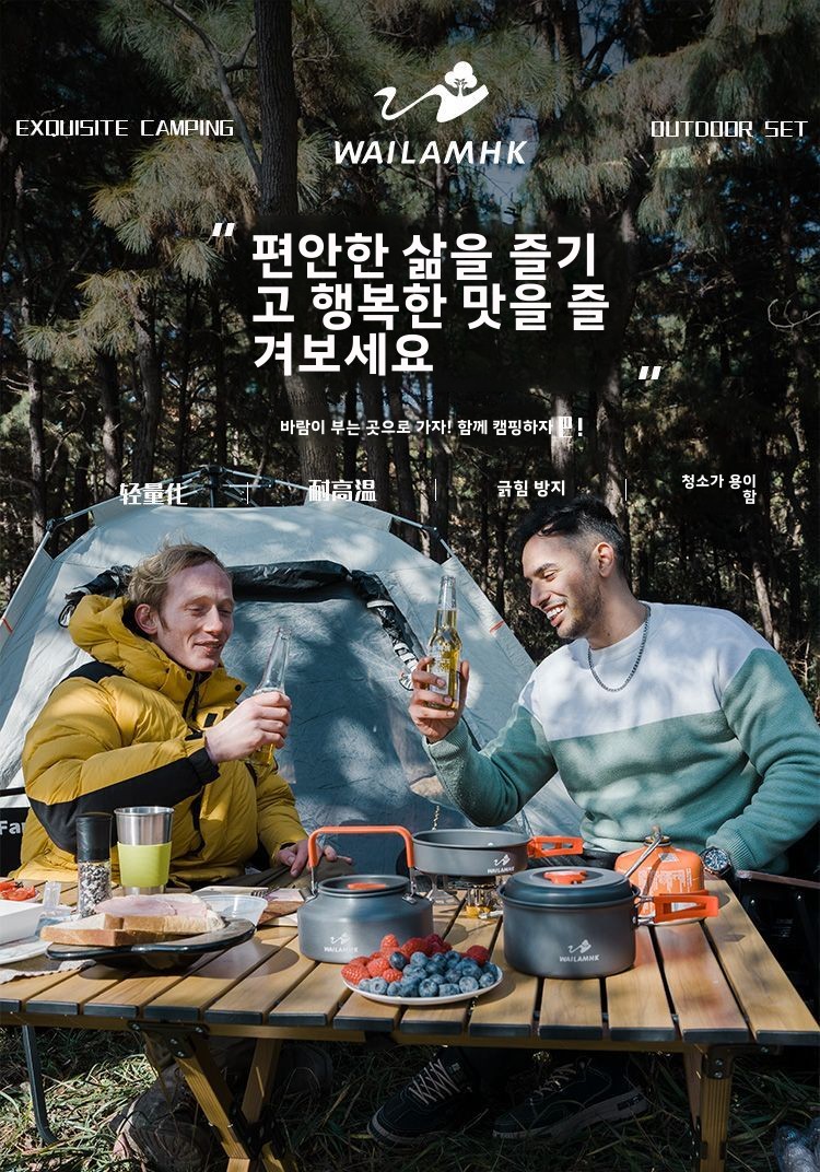 Przenośny, lekki zestaw naczyń – Nesting Camping Cooking Set recenzja i cena