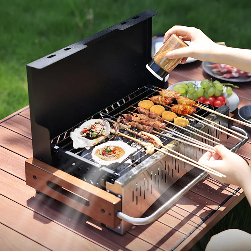Lekki składany grill na węgiel – Camping Cooking Requirements recenzja i cena