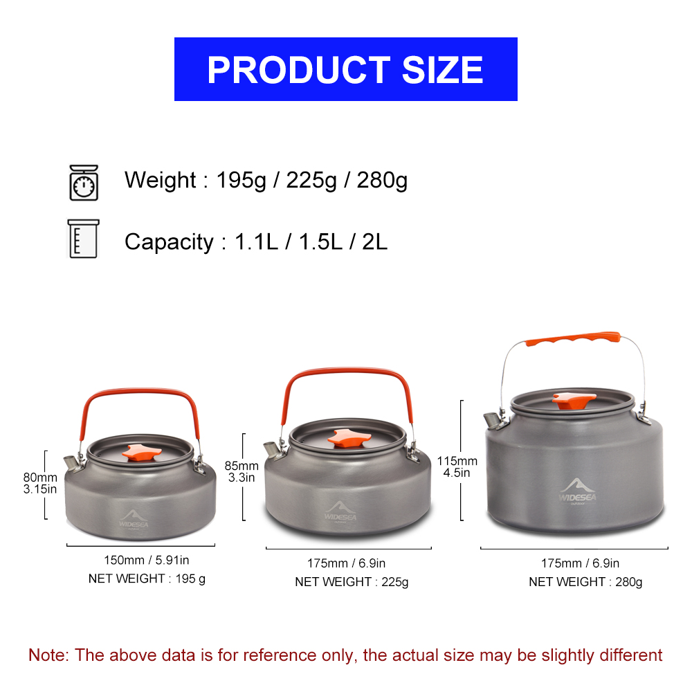 Veduea 1.1L 2L1.5L Camping cza – Camping Cooking Ware recenzja i cena