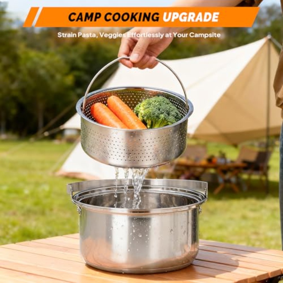 Zestaw naczyń kempingowych, le – Nesting Camping Cooking Set recenzja i cena