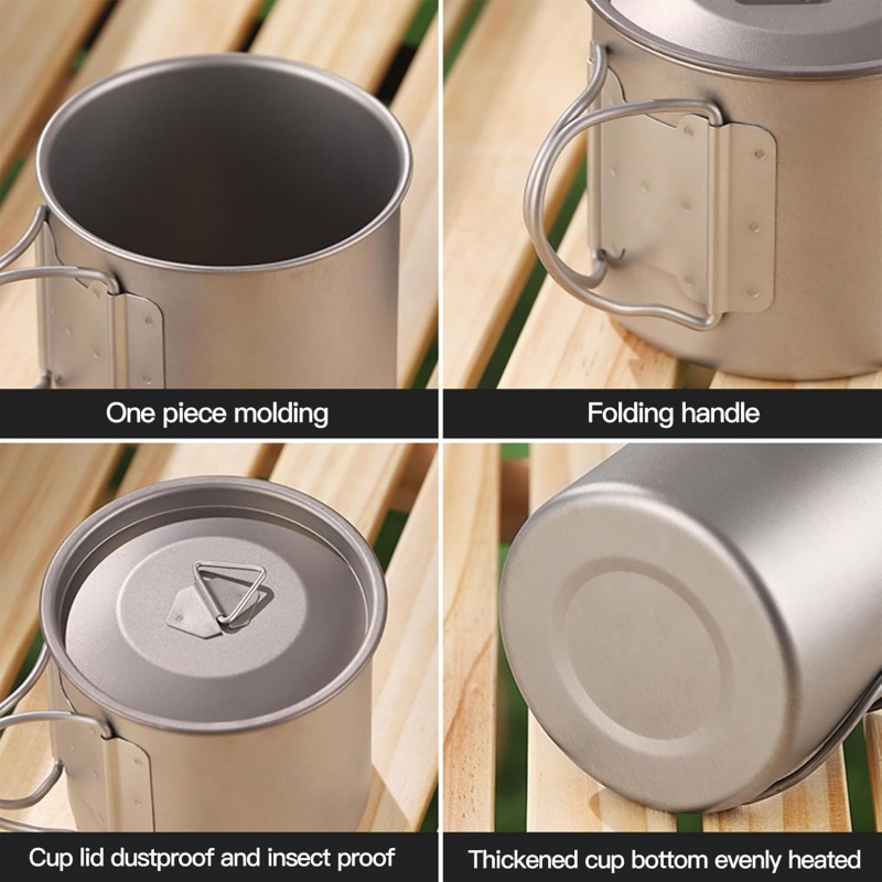 Tytanowy kubek turystyczny ze  – Camping Cooking Rack recenzja i cena