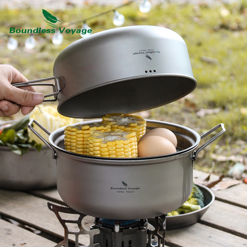 Zestaw Tytanowy Garnek Parowy  – Camping Cooking Pots And Pans recenzja i cena
