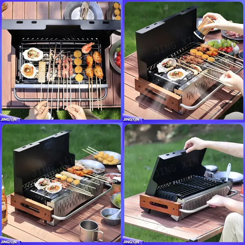 Lekki składany grill węglowy z – Camping Cooking Requirements recenzja i cena