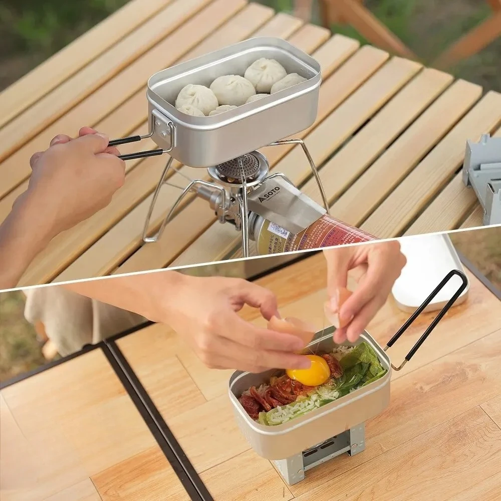 Pojemniki aluminiowe na lunch  – Camping Cooking Dishes recenzja i cena