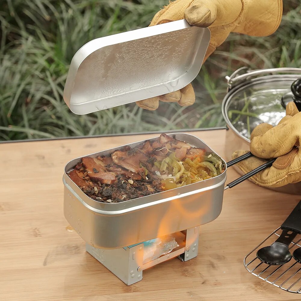 Pojemniki aluminiowe na lunch  – Camping Cooking Dishes recenzja i cena