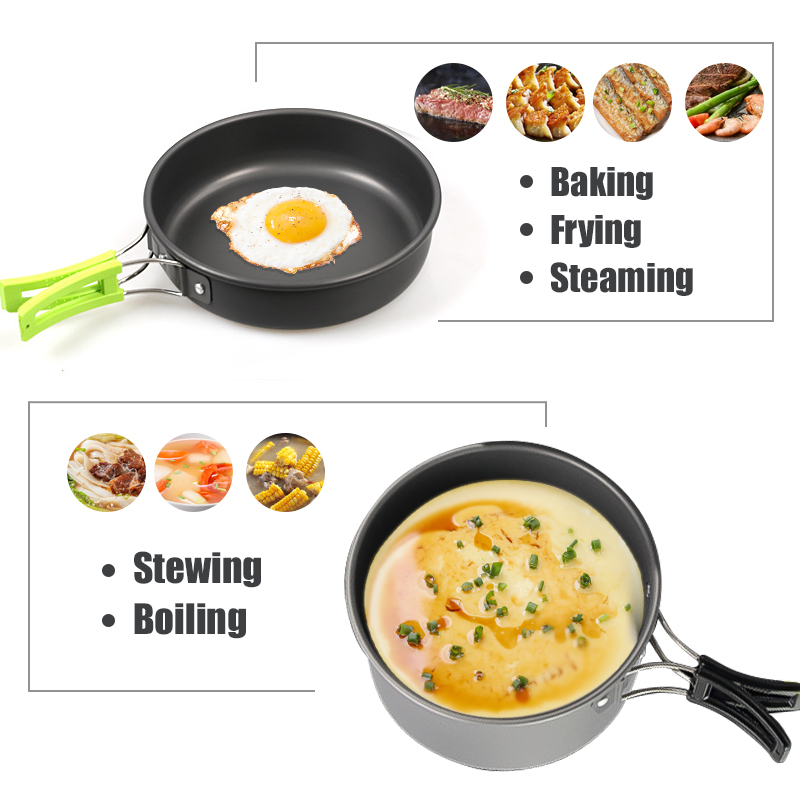 WESTTUNE Zestaw naczyń kemping – Camping Cooking Pots And Pans recenzja i cena