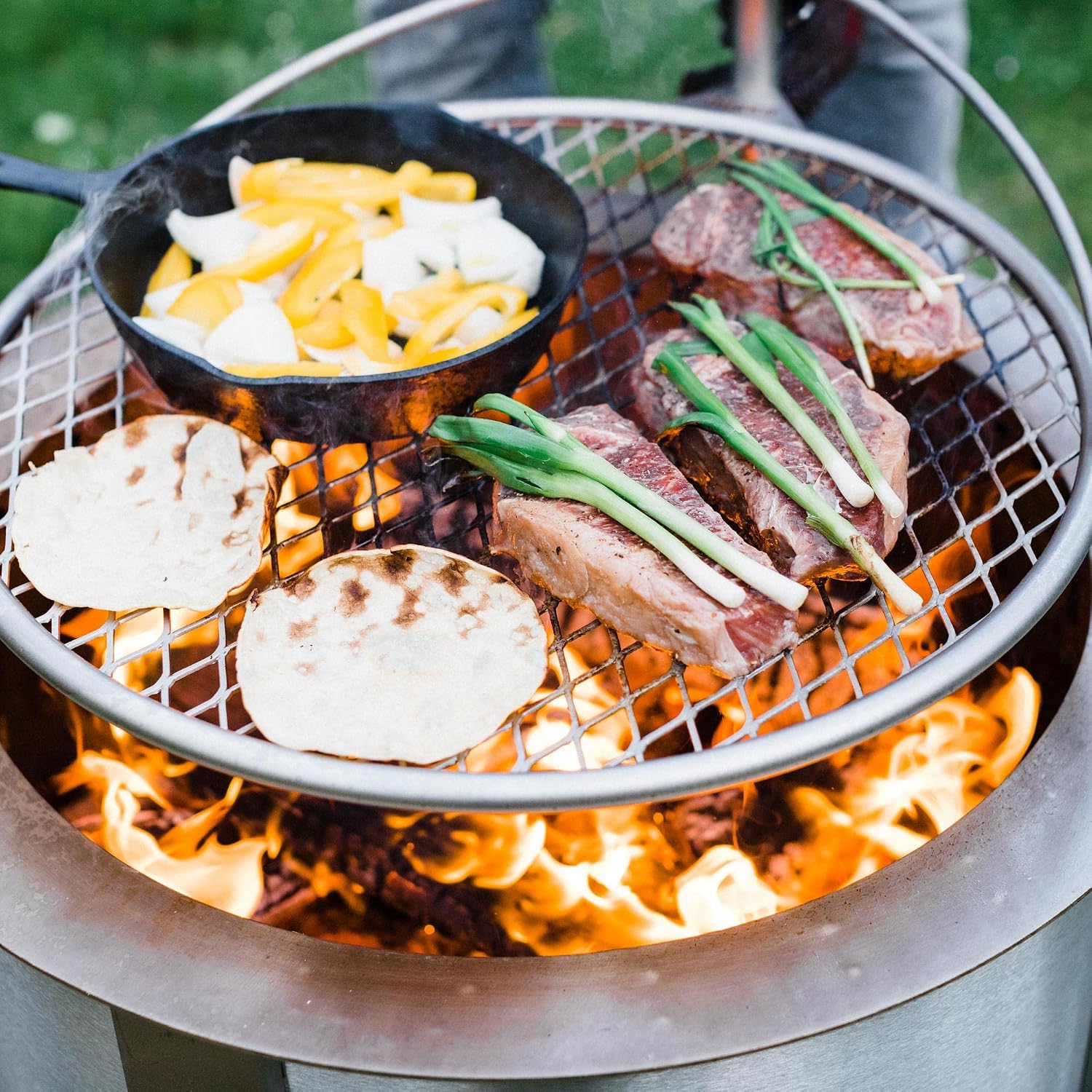 24-calowy grill ze stali nierd – Camping Cooking Rack recenzja i cena