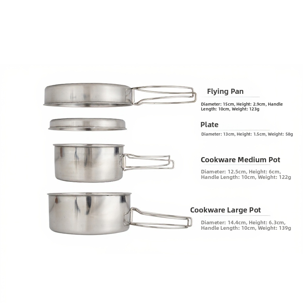 Zestaw do gotowania na świeżym – Nesting Camping Cooking Set recenzja i cena