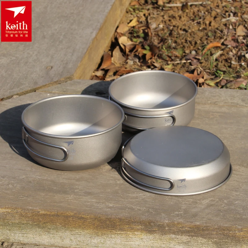 Keith 3PCS Titanium Cookware P – Camping Cooking Pots And Pans recenzja i cena
