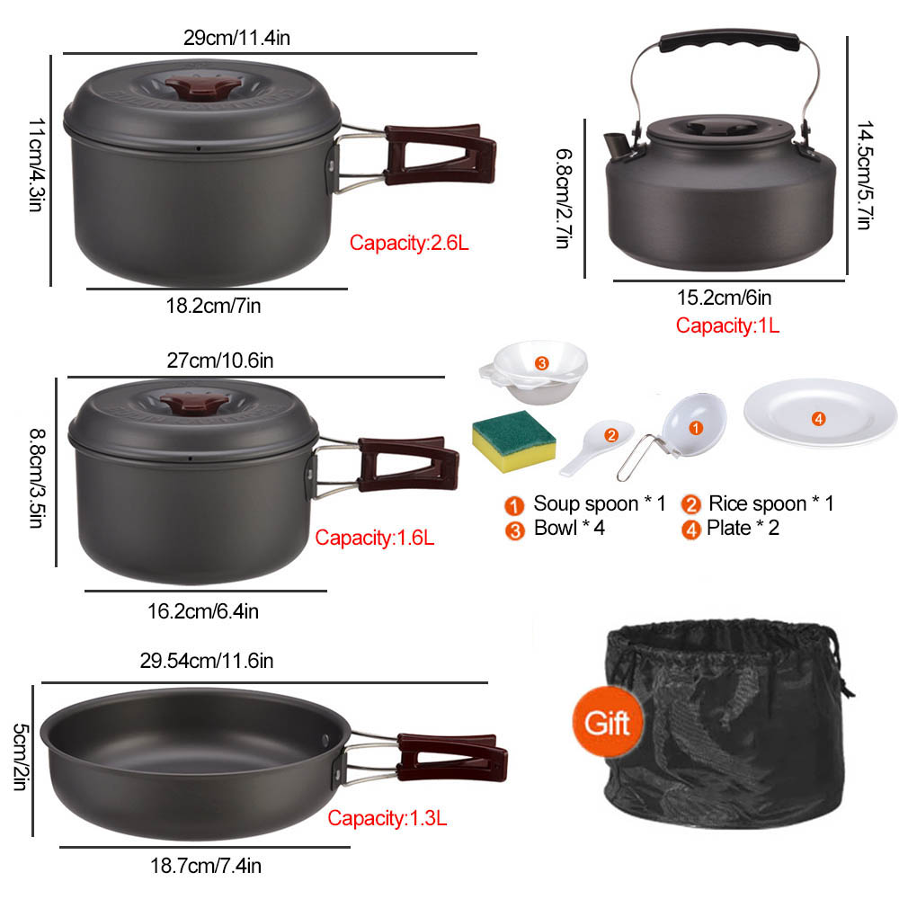 Gotowanie na świeżym powietrzu – Camping Cooking Pots And Pans recenzja i cena