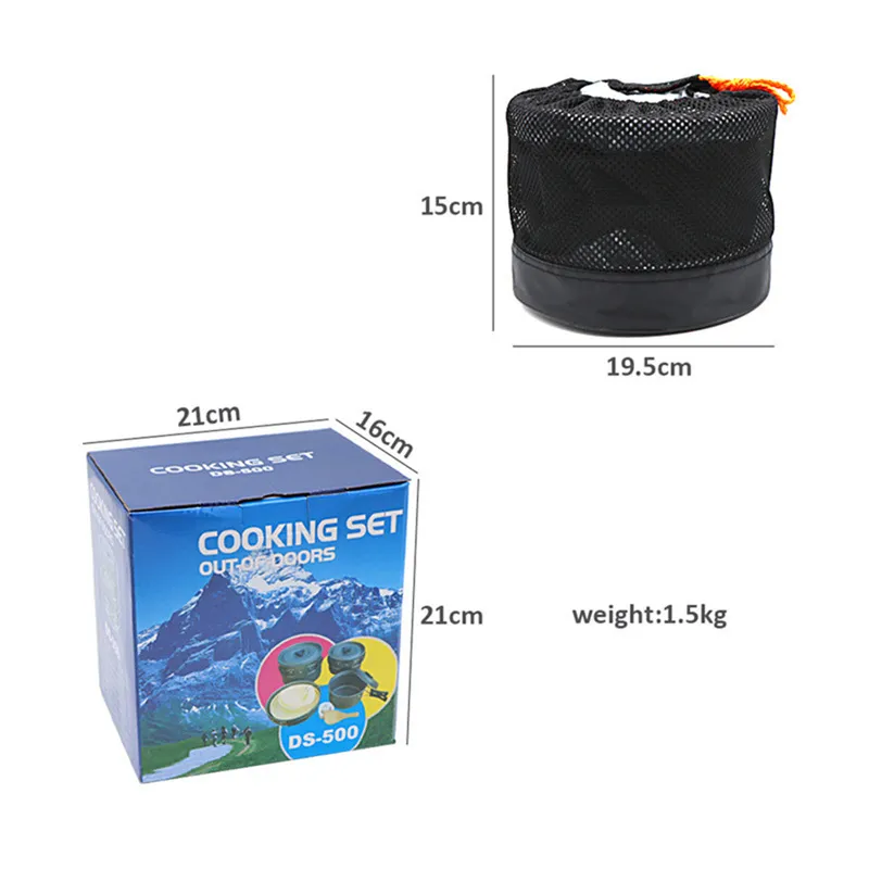 Przenośny Zestaw Naczyń Kempin – Nesting Camping Cooking Set recenzja i cena