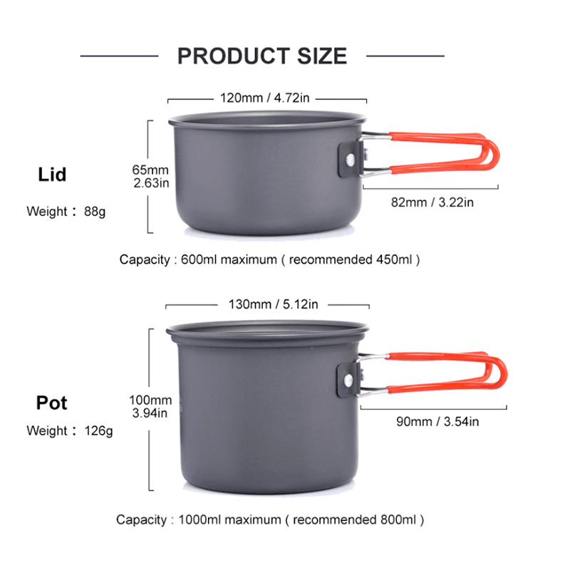 Widesea Ultralekkie przybory k – Camping Cooking Dishes recenzja i cena