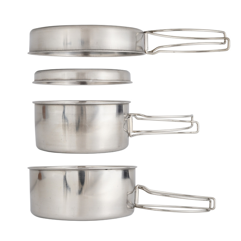 4-częściowy zestaw naczyń kemp – Nesting Camping Cooking Set recenzja i cena