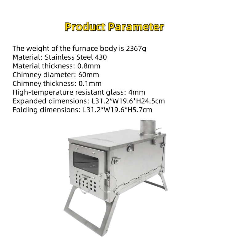 Składany piec na drewno, przen – Camping Cooking Wood Stove recenzja i cena