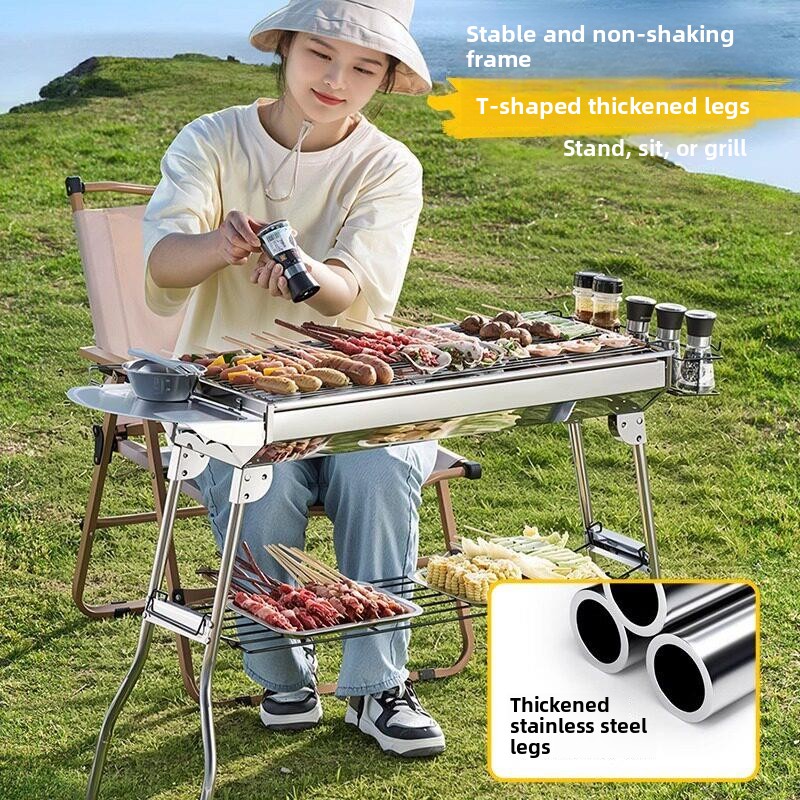Przenośny grill ze stali nierd – Camping Cooking Requirements recenzja i cena
