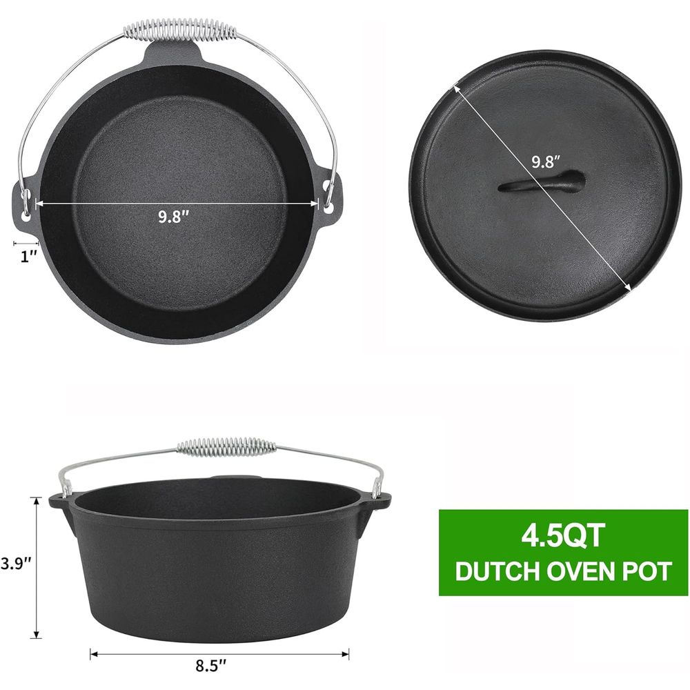 8-częściowy zestaw garnków żel – Skillet Cast Iron Camp recenzja i cena